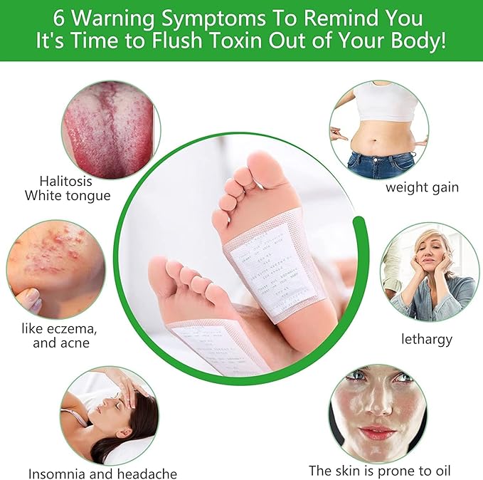 Deep Cleansing Foot Pads for Detox & Relaxation | Natural Herbs Patches for Internal Toxin Removal, Pain Relief, Better Sleep & Circulation for Men & Women (Pack of 20)