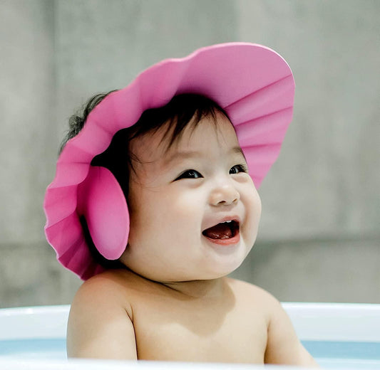 Baby Adjustable Safe Bathing Shower Cap (Pack of 2)