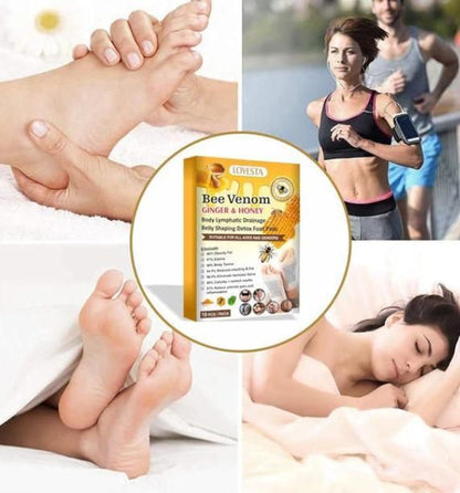 Bee Venom foot patch, Beneficial  in Body Detox, Weight loss, Pain Relief, Cleansing Toxins, Stress Relief, Promote Sleep & Detoxification For Men And Women(Pack of 20 Patches)