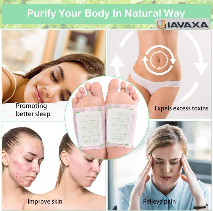 Deep Cleansing Foot Pads for Detox & Relaxation | Natural Herbs Patches for Internal Toxin Removal, Pain Relief, Better Sleep & Circulation for Men & Women (Pack of 20)