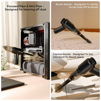 9000Pa Turbo Suction Cleaner | Cordless & Compact Design | Dual Function for Car, Home, Office & portable uses